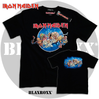 Blaxroxx เสื้อวง ลิขสิทธิ์แท้ Iron Maiden® (IRM008) เสื้อยืด เสื้อสกรีนลาย เสื้อวินเทจ