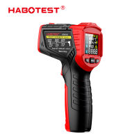 HABOTEST HT651 Infrared Thermometer Non-Contact Digital Temperature  Probe with Adjustable Emissivity Handheld Temp Meter