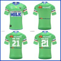 2021 CANBERRA RAIDERS NRL HERITAGE JERSEY 2021/2022ออสเตรเลีย Canberra Raiders รักบี้การฝึกอบรมกางเกงขาสั้น JERSEY ขนาด S--5XL