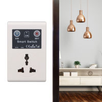 10A Smart Outlet Plug ซ็อกเก็ตไฟฟ้าไร้สายมือถือ GSM โทรศัพท์ รีโมทคอนโทรล ซ็อกเก็ตสำหรับใช้ในครัวเรือน EU Plug 110‑220V