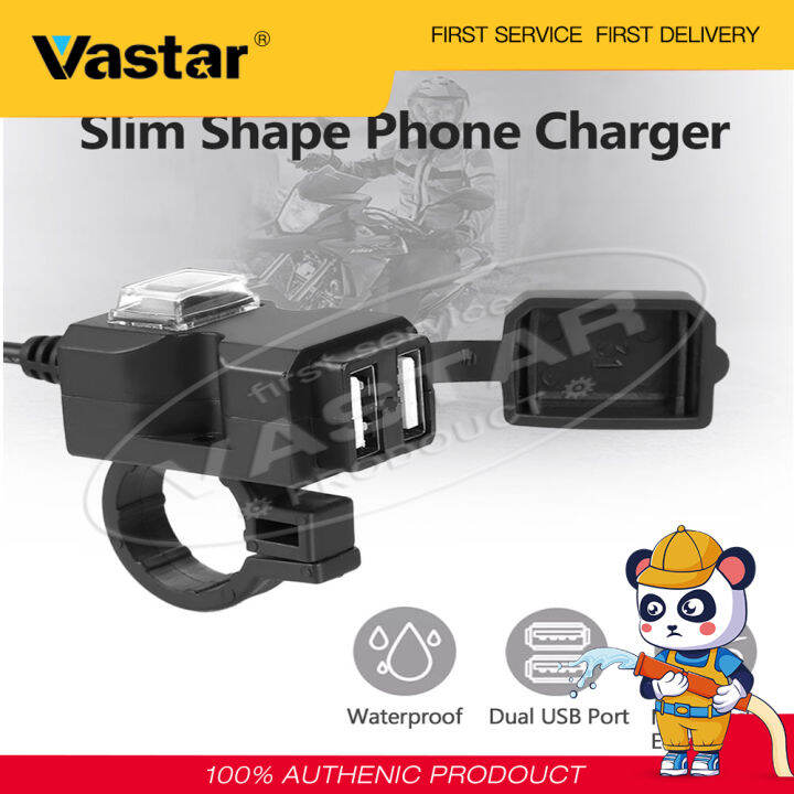 vastar-กันน้ำ-dual-usb-12v-มือจับรถจักรยานยนต์ช่องเสียบสายชาร์จ-w-switch-amp-mounts