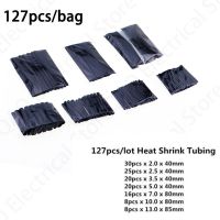 127 Pcs Heat Shrink Sleeving Tube Tube Assortment Kit Electrical Connection Electrical Wire Wrap Cable Waterproof Shrinkage 2:1 Electrical Circuitry P