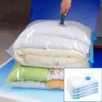 Vacuum Storage Bags for Clothes Quilt Down Jacket Travel Home Organizer Saving Closet Space Vacuum Seal Compression Bag Toiletries  Cosmetics Bags