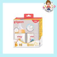 Pigeon พีเจ้น ขวดนมสีชมมัมเลิฟ ขนาด 5 ออนซ์/160 ml.+จุกซอฟทัช พลัส SS