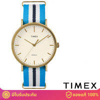 Timex TW2P91000 Weekender Fairfield นาฬิกาข้อมือผู้ชายและผู้หญิง สีฟ้า/ขาว