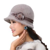 20 style Hot Sell Winter Women Knitted Floral Skullies Super Soft Wool Mix Rabbit Fur Hat Warm Beanies Female Baggy Headwear Cap