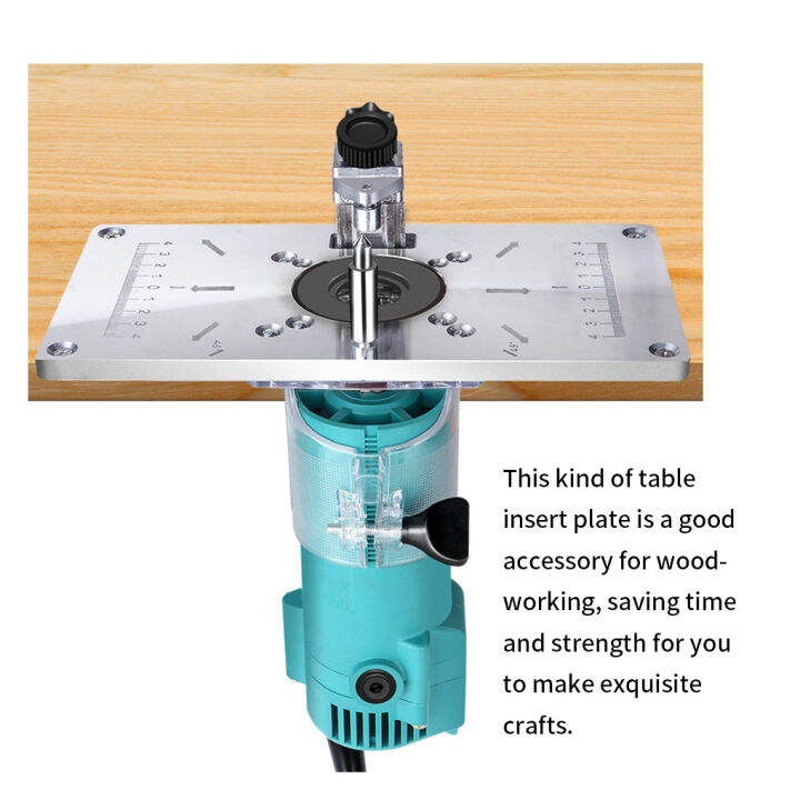 Aluminum Router Table Insert Plate For Trimmers Routers DIY Woodworking