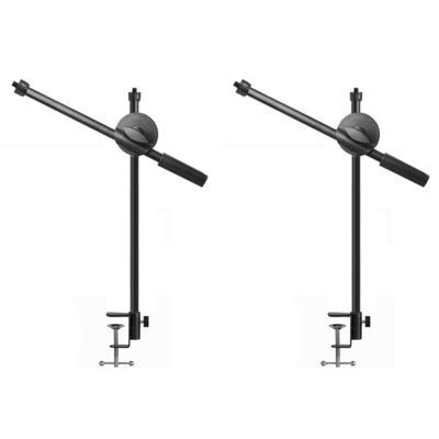 2X Microphone Stand Desk Microphone Bracket Phone Tripod Boom Arm Adjustable 3/8 1/4 Inch Screw Live Equipments,1