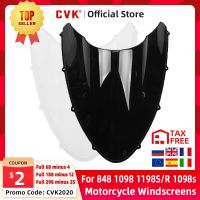 กระบังลมกระจกบังลมกระจกรถจักรยานยนต์ CVK สำหรับ DUCATI 848 1098 1198 S R 1098S 1198 S 2007 2008 2009 2010 2011 2013 2012