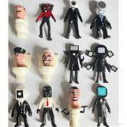 AM 12pcs Skibidi Toilet Action Figure Titan TV Man Camera Man Speakerman