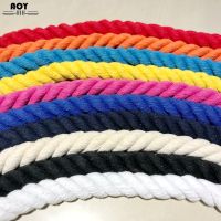 【CC】 20mm 3 Shares Twisted Cotton Cord Round Thick Woven Rope Textile  Thread Cords