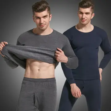 Men's Thermal Underwear Pants Winter Thick Fleece Lined Long Johns