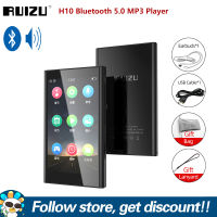 RUIZU เครื่องเล่น MP4ใน MP3บลูทูธ H10พร้อมลำโพงในตัววอล์คแมนเพลงไม่สูญเสียข้อมูลแบบพกพาเครื่องเล่นวิดีโอ MP4เครื่องเล่นเสียงมัลติฟังก์ชั่นพร้อมเครื่องบันทึกวิทยุเอฟเอ็ม E-Book นาฬิกาแบบมีวันที่ภาพ A-B ทำซ้ำได้ถึง128GB บัตร TF