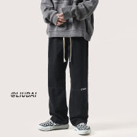 VFASION กางเกง y2k ผู้ชาย กางเกงยีนส์ชาย ขายาว Jeans Mens Spring and Autumn Fashion Brand Ins Straight Retro Daddy Pants Korean lazy Style Loose Vibe Style Pants VICE034