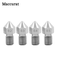 Newprodectscoming 2pcs 3D Printer MK8 V5 V6 Stainless Steel M6 Nozzle 0.2/0.3/0.4/0.5/0.6/0.8mm Extruder Print Head For 1.75mm or 3.0mm Fliament