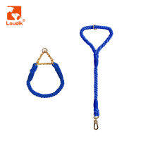 Loudik Training Big Dog สายจูงสั้นและชุดปลอกคอ Custom ID Name Plate Tag id เชือก Shiny Gold Chain สร้อยคอ Accessories