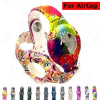 2023❁❣◈ Strap Case for Apple AirTag Silicone Soft Printing Air Tag Anti-Lost Colorful Protective Cover for AirTags Child Kid Wist Straps