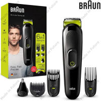 Braun Mens Electric Shaver BT3221, Wet &amp; Dry Cordless 6-in-1 Mens Hair Clipper and Ear Trimmer จัดส่งฟรีจัดส่งภายใน 2 วัน [รับประกันหนึ่งปี]