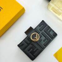 【Classic replication】 The latest popular multi-card fendiˉslot fashion card holder ladys coin purse printed word flow color matching business card luxury temperament
