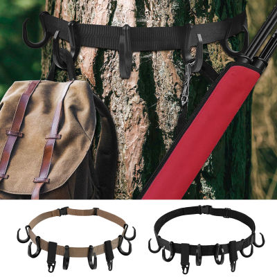 ที่แขวนแบบหลายตะขอ Treestand อุปกรณ์เสริมที่รับน้ำหนักได้อย่างแข็งแรงตะขอแขวนเกียร์ล่าสัตว์ด้วยการปล่อยอย่างรวดเร็วตะขอหลายตัวยึดสายไม้ฉลุลายรูปรองเท้าส้นสูงน้อยกว่า