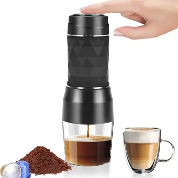 I Cafilas Portable Espresso Coffee Machine Maker 20 Bar Use Nespresso Capsule & Powder, Size: One size, Black