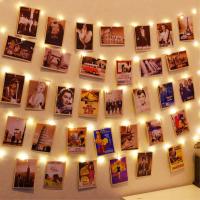 LED Photo String Lights USB Battery Powered Fairy Twinkle Lights With Clips for Hanging Pictures Bedroom Wall Wedding Xmas Decor Fairy Lights