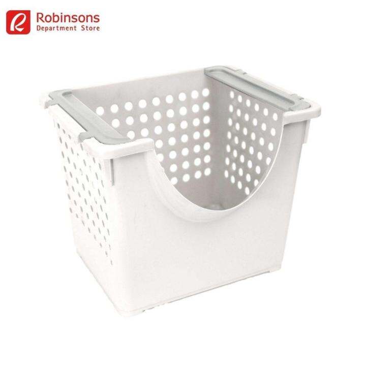 Stackable Multipurpose Storage Bin (White) Lazada PH