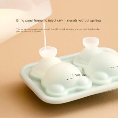 Ice Block Mold Silica Gel Anti-channeling Smell Cover Creative Quick Demolding Cute Molds Box Bear Ice Lattice Ice Maker Ice Cream Moulds