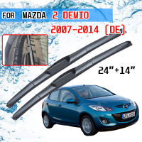 For Mazda 2 Demio 2007 2008 2009 2010 2011 2012 2013 2014 DE Accessories Car Front Windscreen Wiper Blades Brushes U Type J Hook