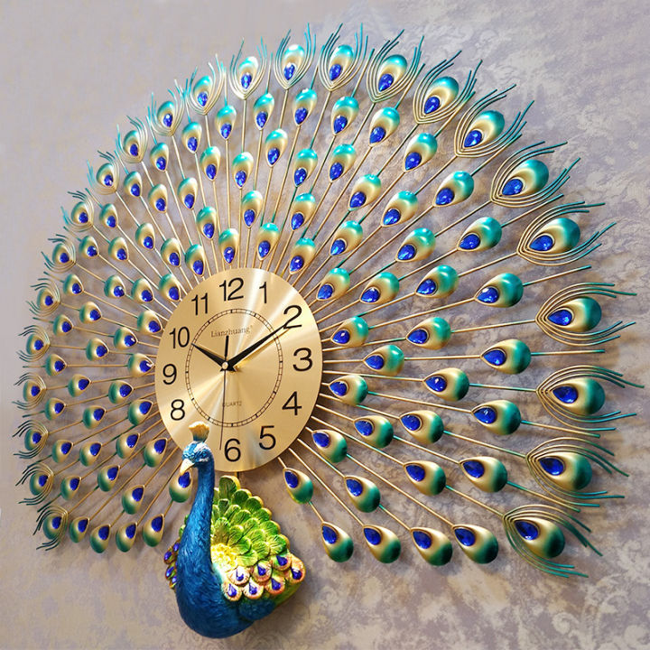 นกยูงนาฬิกาขนาด-65x70-ของขวัญ-นาฬิกาแขวนผนัง-นาฬิกาแขวน-นาฬิกาแขวนผนังวินเทจ-นาฬิกาตกแต่งบ้าน-นาฬิกาติดผนังขนาดใหญ่-นาฬิกาแขวนนกยูงมงคล