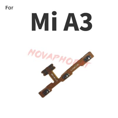 Novaphonepat สายปุ่มเปิดปิดสำหรับ Xiaomi Mi A3สวิทช์ไฟเปิด/ปิดที่ปรับเสียงขึ้นลงสายต่อแป้นพิมพ์
