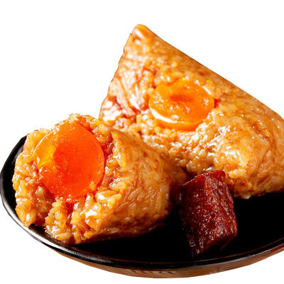 [XBYDZSW]粽子蛋黄肉粽 Zongzi egg yolk meat reed vacuum packaging breakfast instant food in bulk Dragon Boat Festival fresh meat brown son 4 pieces