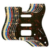 Pickguard กีตาร์ที่มีคุณภาพของ Feiman-สำหรับเรา11รูสกรู Strat กับสะพาน Floyd Rose Tremolo Humbucker Single HSS รอยขีดข่วนแผ้น