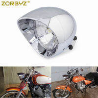 ZORBYZ 6.5 "รถจักรยานยนต์ LED Chrome Bullet ไฟหน้าสำหรับ Honda Steed Shadow สำหรับ Yamaha Custom