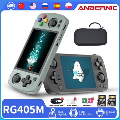 【YP】 ANBERNIC RG405M Handheld Game Console 4 inch T618 CNC/Aluminum Alloy 12 3000 Game