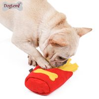 [COD] Dog chewing French fries toy sniffing educational dog toys grinding teeth missing food training play smelling pet supplies