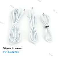 1m 5m white DC Power supply Female to Male connector Cable Extension Cord Adapter Plug 12V 22awg 5.5x2.1mm Cords For Strip Light YB21TH