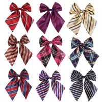 Striped Ladies Bowtie Classic Shirts Bow Tie For Women Business Wedding Bowknot Plaid Bow Ties Butterfly Girls Suits Bowties