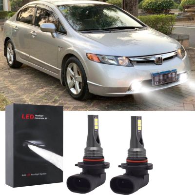 New หลอดไฟตัดหมอกซีนอน LED 6000K สีขาว แบบเปลี่ยน สําหรับ Honda Civic (FD) 2005-2011 2 ชิ้น