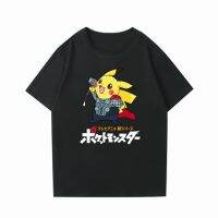 สะดวกสบายเสื้อยืด เสื้อยืด Pikachu cos Thor Sol แขนสั้นน่ารักสไตล์ตลก