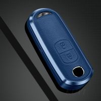 Alloy Leather Car Remote Key Case Cover For Mazda 2 3 6 Atenza Axela Demio CX-5 CX5 CX-3 CX7 CX-9 2015 2016 2017 2018 2019