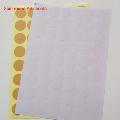A4 Blank WhiteKraft Precut Label mm RoundCircular Seal Sticker without Printing
