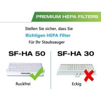 Sf-Ha50แผ่นกรอง Hepa Airclean 50ใช้ได้กับ Miele เครื่องดูดฝุ่นชุด C2 C3แบบสมบูรณ์ C1 S8000 S6000 S5000 S5 S4ฯลฯ