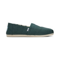 TOMS รองเท้าลำลองผู้หญิง สลิปออน รุ่น Alpargata Stormy Green Heritage Canvas  (B) รองเท้าลิขสิทธิ์แท้