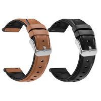 gdfhfj 20 22mm Leather strap For Samsung galaxy watch 4 3 classic 5 Pro 46m Active2 Gear S3 Bracelet Galaxy Watch3 45mm 41mm Watchband