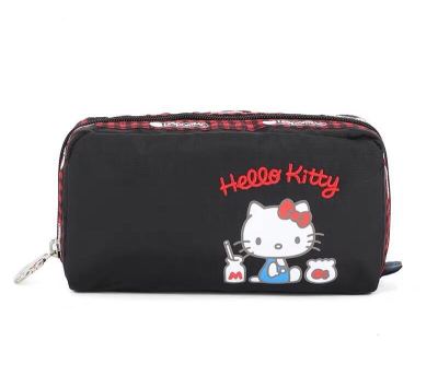 Lesportsac 2023 ใหม่20 Hello Kitty แบรนด์ร่วมกระเป๋าเครื่องสำอางเก็บกระเป๋าคลัทช์6511