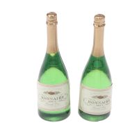 【CW】 2pcs Wine Drink Dollhouse Miniature Vitreous Bottles Glass Liquor Dolls