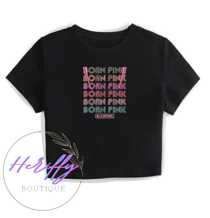 Born Pink Blackpink Crop Top Slim Fit | Lazada PH