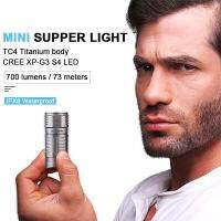 Cyansky M3 EDC Titanium Flashlight Mini Strong Powerful Flashlight LED Small Self-defense Outdoor Waterproof Household Portable Rechargeable  Flashlig