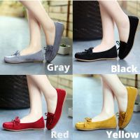 (พร้อมส่ง) Good Style - Loafer Shoe คัชชู หนังกำมะหยี่ แต่งโบว์ มีไซส์ใหญ่ 36-42 //เกรดพรีเมียม สินค้ามีกล่อง// มีเก็บเงินปลายทาง **พร้อมส่งในไทย** (รุ่น SS-529)